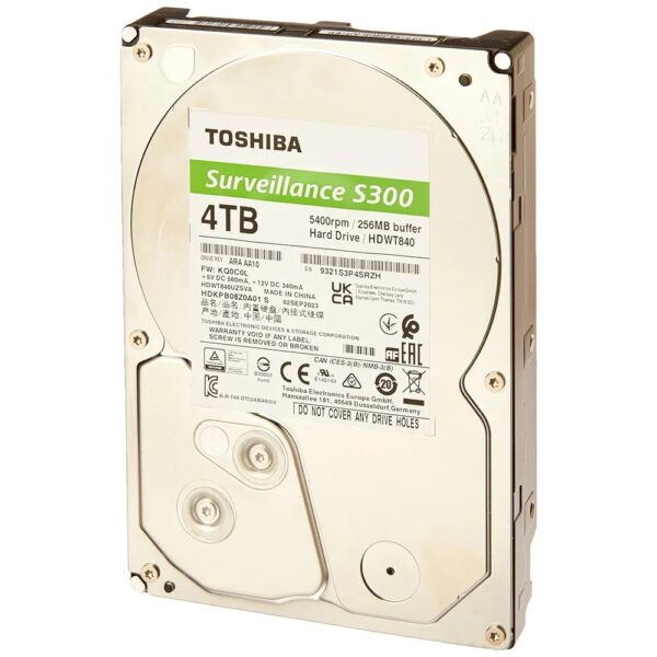 HD 4 TB P/CFTV SATA 6 GB/S 5400 RPM 256MB S300 HDWT840UZSVA TOSHIBA