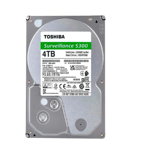 HD 4 TB P/CFTV SATA 6 GB/S 5400 RPM 256MB S300 HDWT840UZSVA TOSHIBA - Image 3