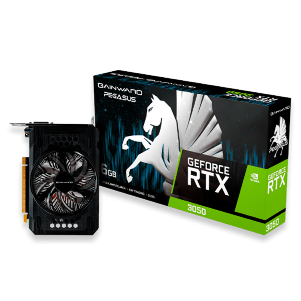 PLACA DE VIDEO GAINWARD GEFORCE RTX3050 6GB GDDR6 PEGASUS 96BITS NE63050018JE-1070E