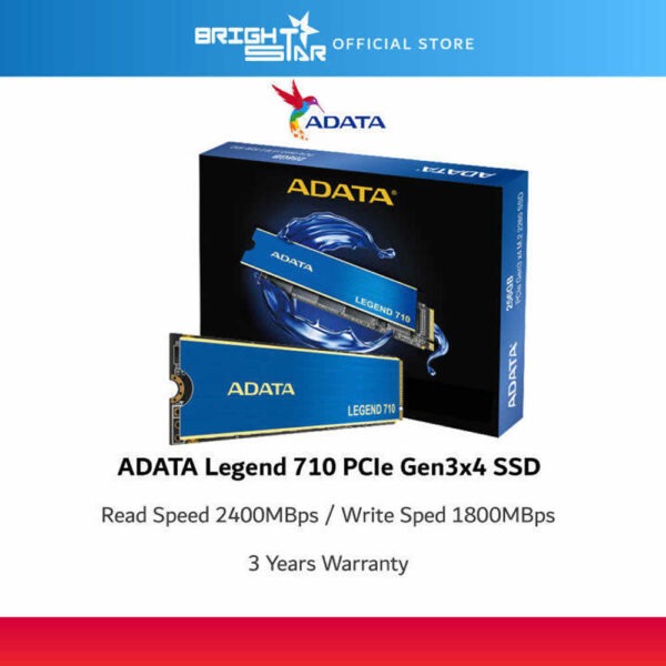 SSD ADATA LEGEND 710 512GB M.2 2280 NVME PCIE 3.0 - ALEG-710-512GCS