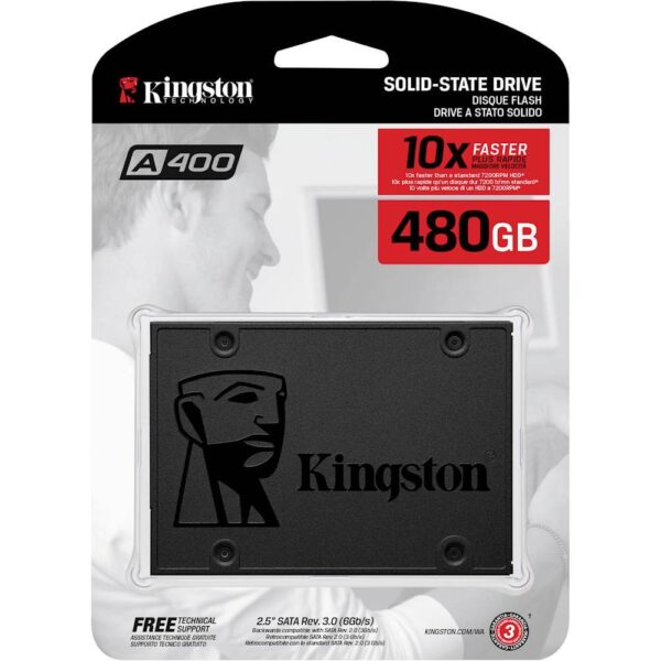 SSD 480GB 2,5" SATA 6 GB/S A400 SA400S37/480G KINGSTON